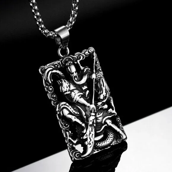 ❤️Tibetan retro ethnic broadsword pendant necklace for women/men, N90201P174