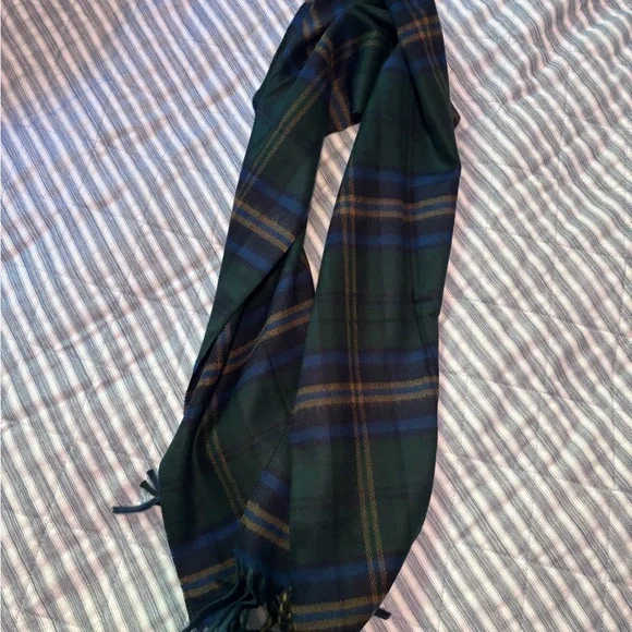 Dior Plaid Scarf in Green, Blue, and Purple