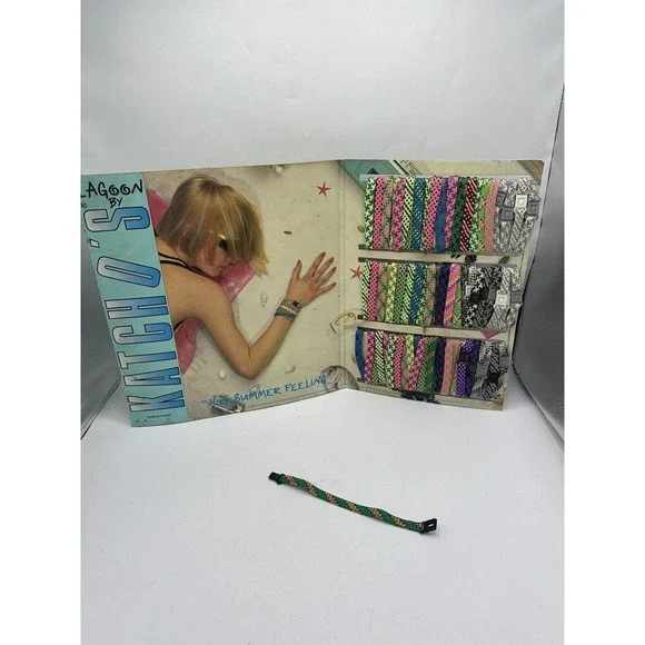 Vintage Katcho's Bracelet Adult Unisex Surf Skate Braided Wrap Green / Multi 90s