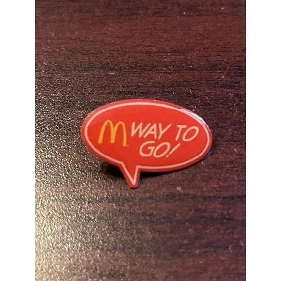 McDonald’s “Way To Go!” Speech‎ Bubble Employee Lapel Hat Pin