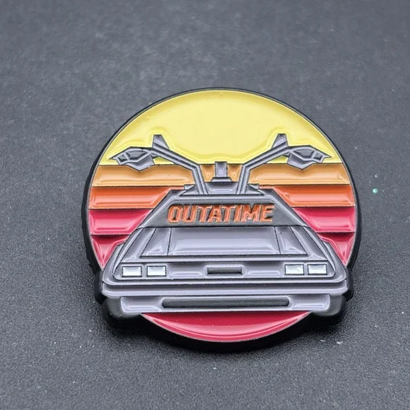 Back To The Future Delorean‎ Outatime Sunset Vibes Lapel Hat Pin