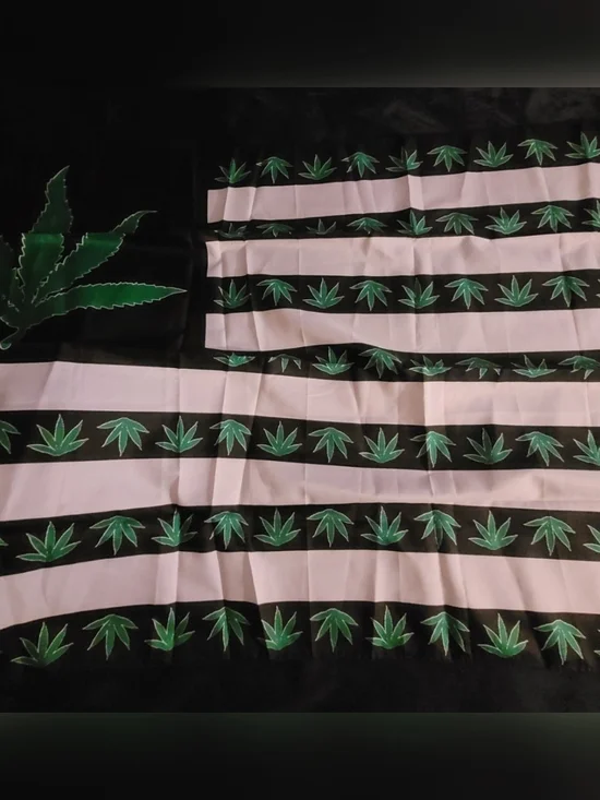 Marijuana Leaf Flag