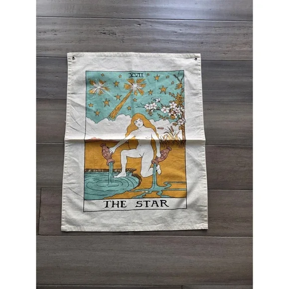 The Star Sheetkart Tapestry Wall Hanging Tarot Sun Bohemian Hippie