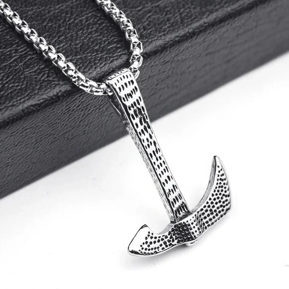 ❤️Stainless steel chain axe pendant necklace for women/men, N90201P220