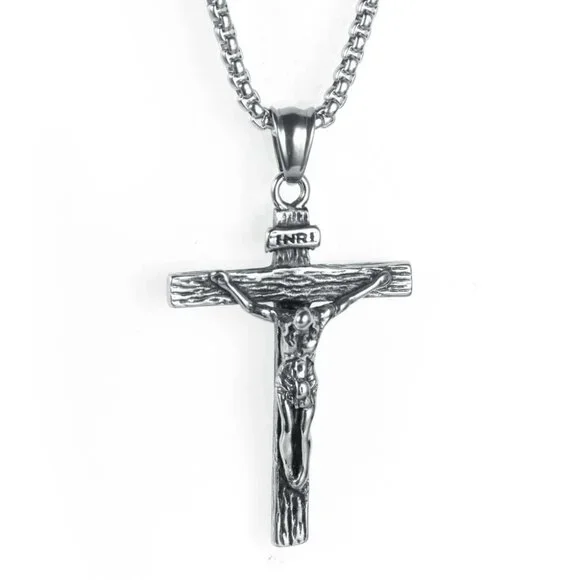 ❤️Classic Jesus Christian cross pendant necklace for women/men, N90201P201