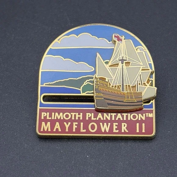 Plimouth Plantation‎ Mayflower II Ship Massachusetts Plymouth Lapel Hat Pin