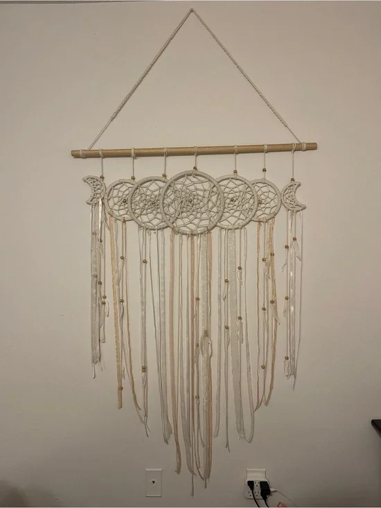 Boho Cream Dreamcatcher Wall Hanging