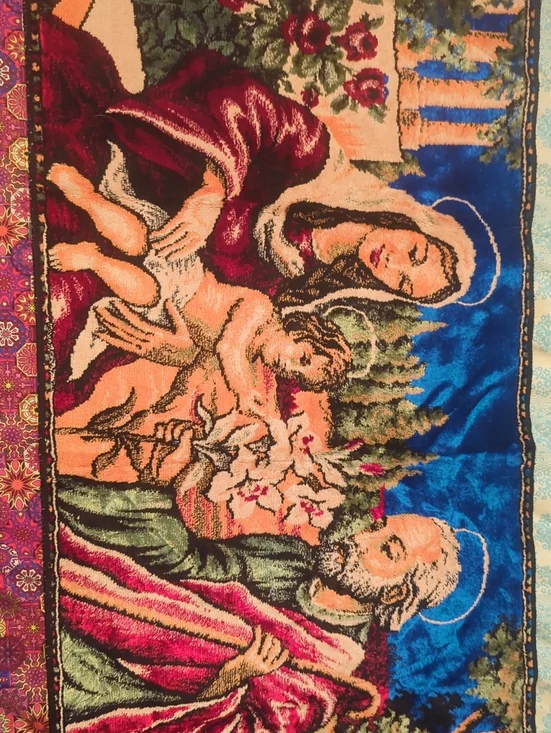 Vintage Holy Family TAPESTRY 39