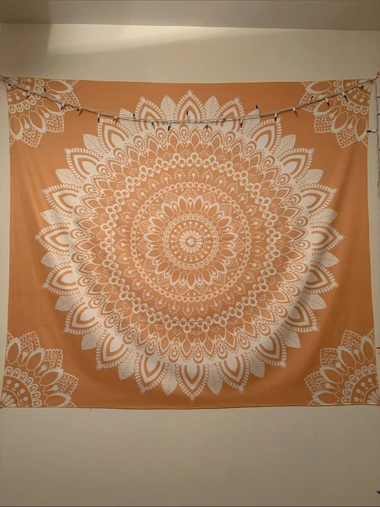 Yellow/Orange Mandala Wall Tapestry - Boho Home Decor