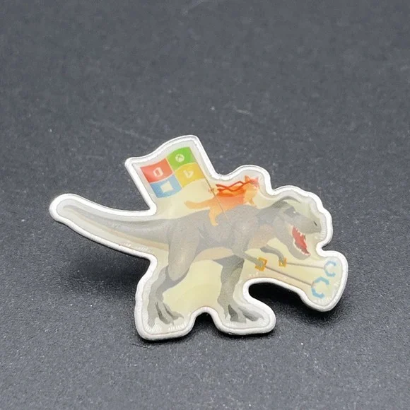 Microsoft‎ Ninja Cat T-Rex Dinosaur Lapel Hat Pin
