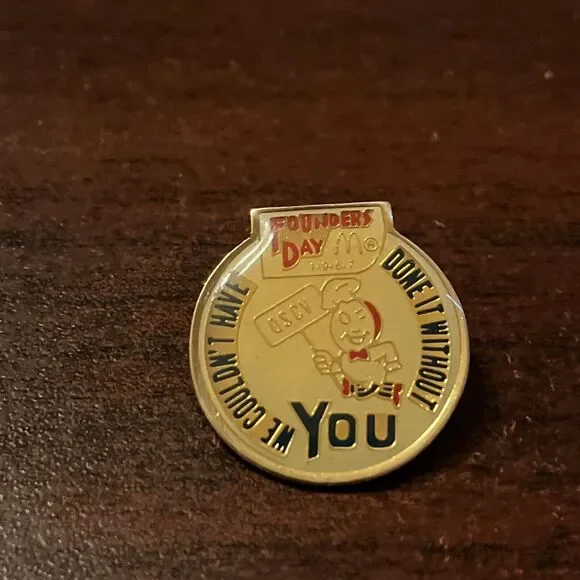 McDonald’s 1987 Founder’s Day Speedee QSCV Employee Lapel Hat‎ Pin