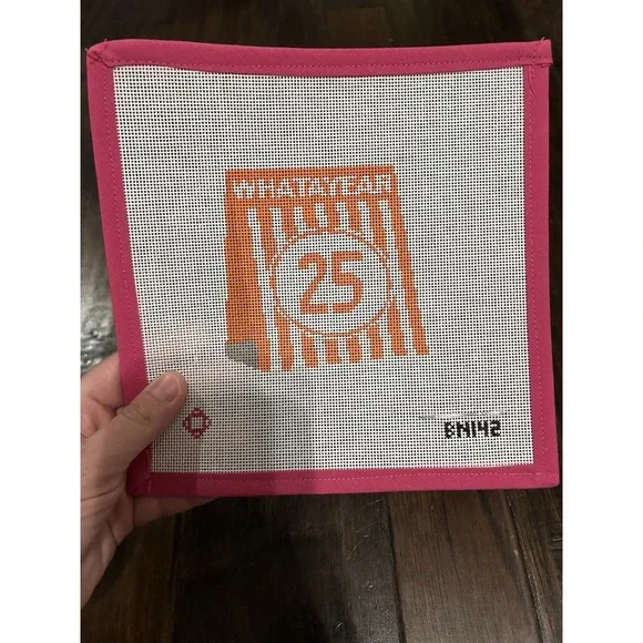 2025 WHATAYEAR Table Tent Needlepoint Ornament Canvas 18 Mesh