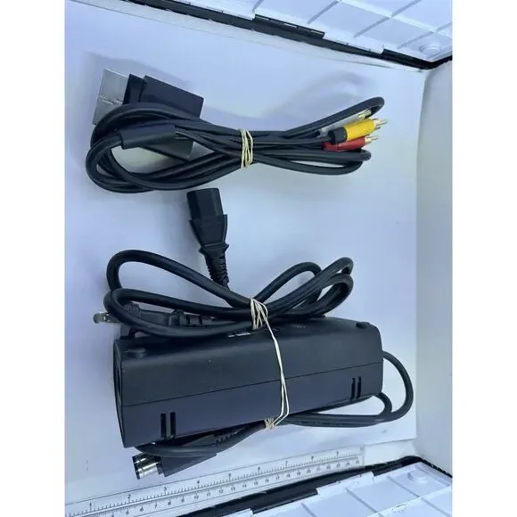 Official Microsoft Xbox 360 S Slim Power Supply Brick & AV Cord Authentic OEM