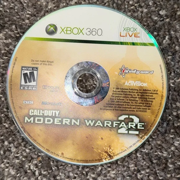 Microsoft Xbox 360 Call Of Duty Modern Warfare 2 Activision Video Game Rated M 2