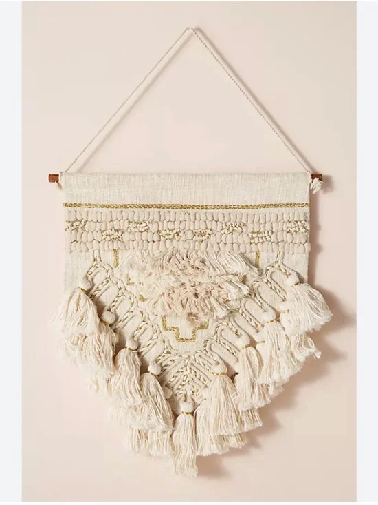 Great condition Anthropologie Helene Wall Hanging  19.5” H 19” W