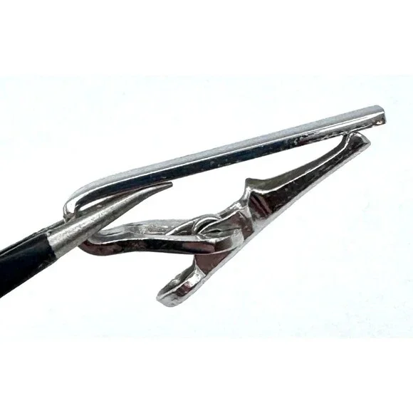 Swank Silver Tone Tie Clip Vintage Men's Fashion Jewelry Silvertone Suit&Tie