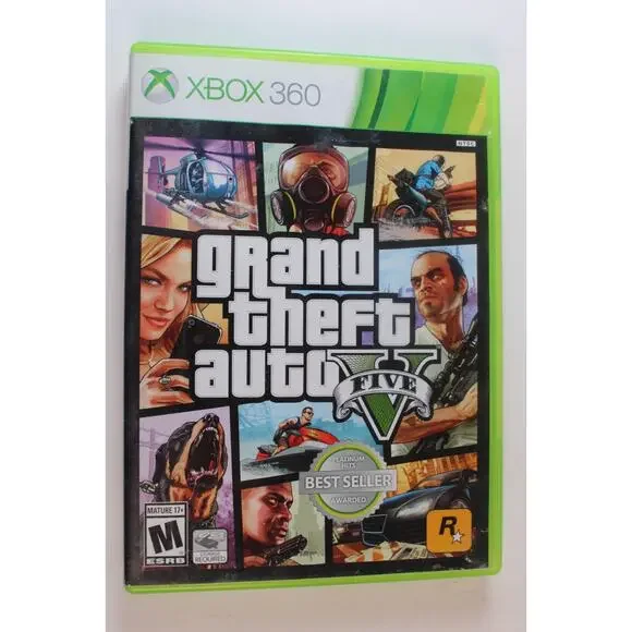 Grand Theft Auto V 5 Five (2013, XBox 360, 2-Disc Set) Authentic, tested