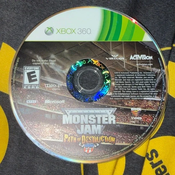 Microsoft Xbox 360 Monster Jam Path Of Destruction Video Game Rated E Used Pre O