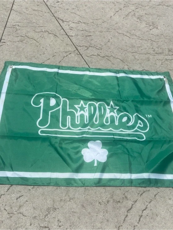 Phillies Green Team Tapestry Wall Flag