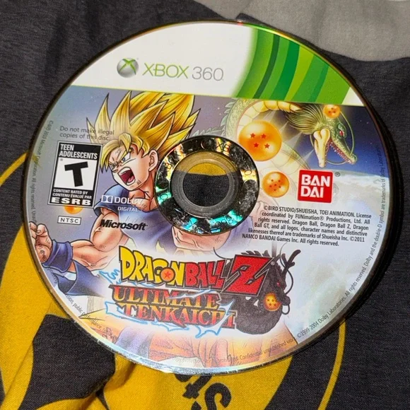 Microsoft Xbox 360 Dragon Ball Z Ultimate Tenkaichi Video Game Rated T For Teen.