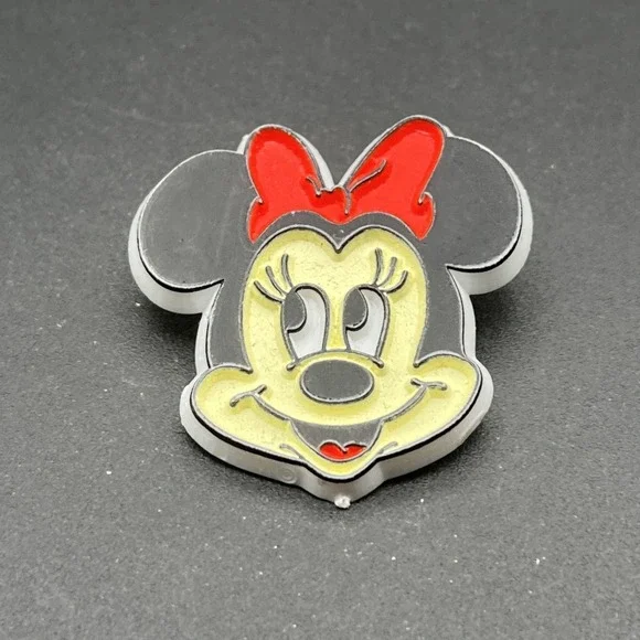Walt Disney World Minnie Mouse Head‎ Plastic Lapel Hat Pin