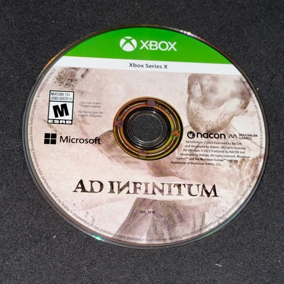 Microsoft Xbox Series X AD Infintum Video Game Rated M For Mature Used Pre Owned