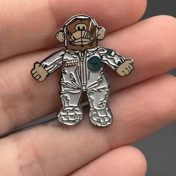 NASA‎ Logo Johnson Space Center Houston Astronaut Monkey Lapel Hat Pin