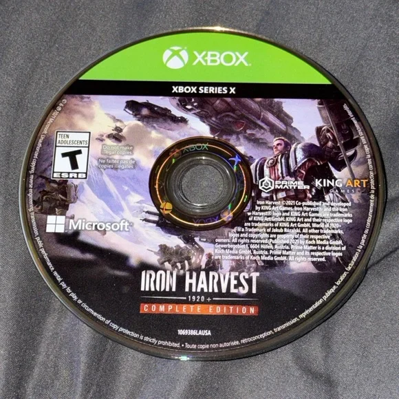 Microsoft Xbox Series X Iron Harvest Video Game Rated T For Teen Used Pre Owned.