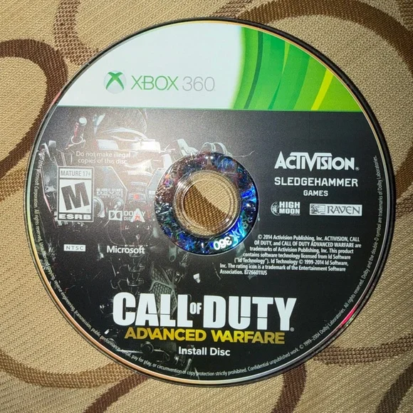 Microsoft Xbox 360 Call Of Duty Advanced Warfare Video Game Rated M For Mature U
