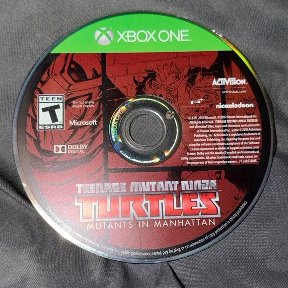 Microsoft Xbox One Teenage Mutant Ninja Turtles Mutants In Manhattan Video Game.