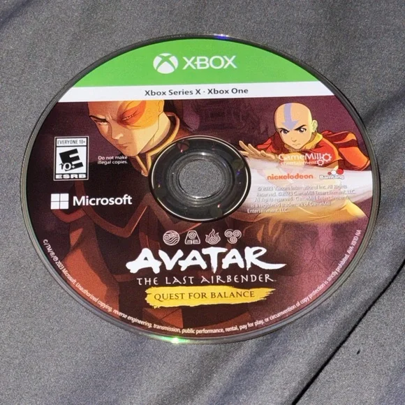 Microsoft Xbox One/Series X Avatar The Last Airbender Quest For Balance Game Use