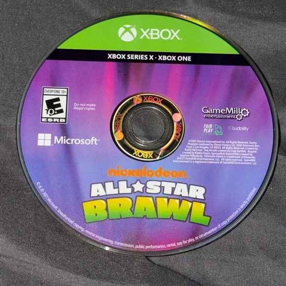 Microsoft Xbox Series X/One Nickelodeon All Star Brawl Video Game Rated E Used M
