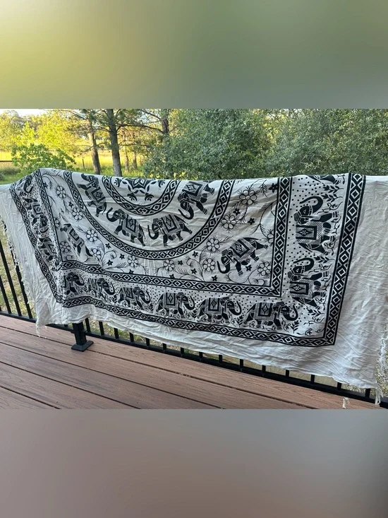 Black & Cream Tapestry - Made in India