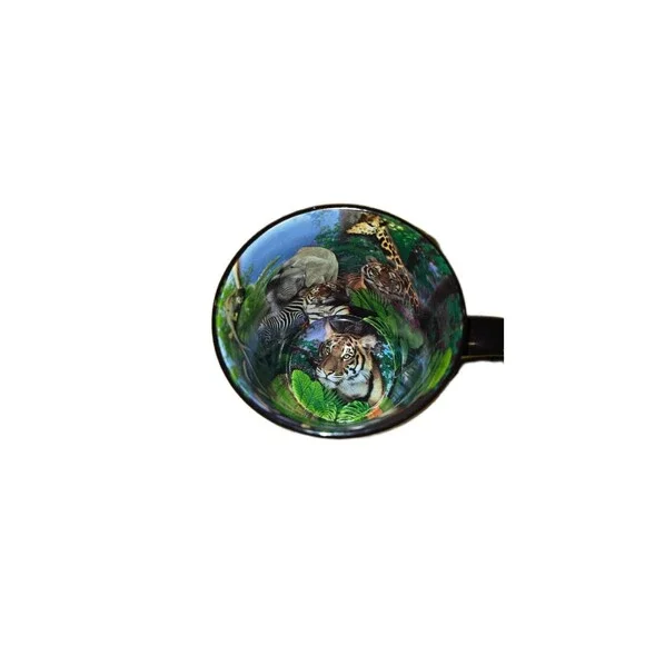 Philadelphia Zoo America's First Zoo Mug Black Inside Wildlife Jungle Graphic