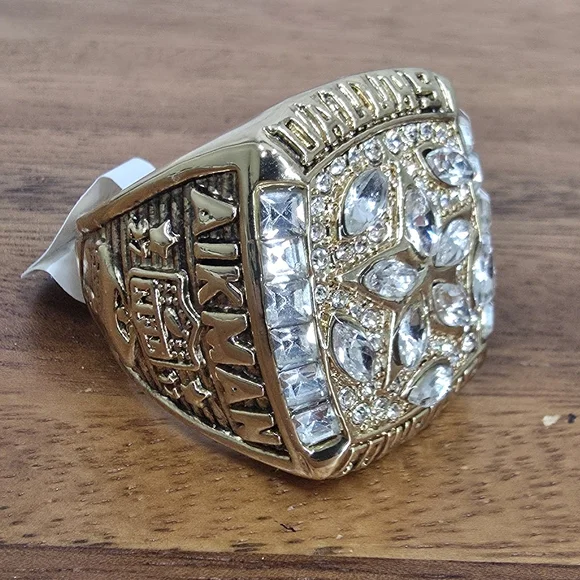 Dallas Cowboys Championship‎ Ring Sz 13 Gold 1995 Suoerbowl Aikman Fan Edition