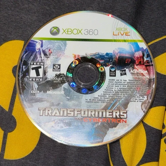 Microsoft Xbox 360 Transfomers War Of Cybertron Video Game Rated T For Teen Used