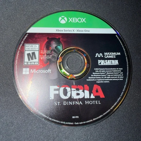 Microsoft Xbox One/Series X Fobia St Difina Hotel Video Game Rated M Mature Used