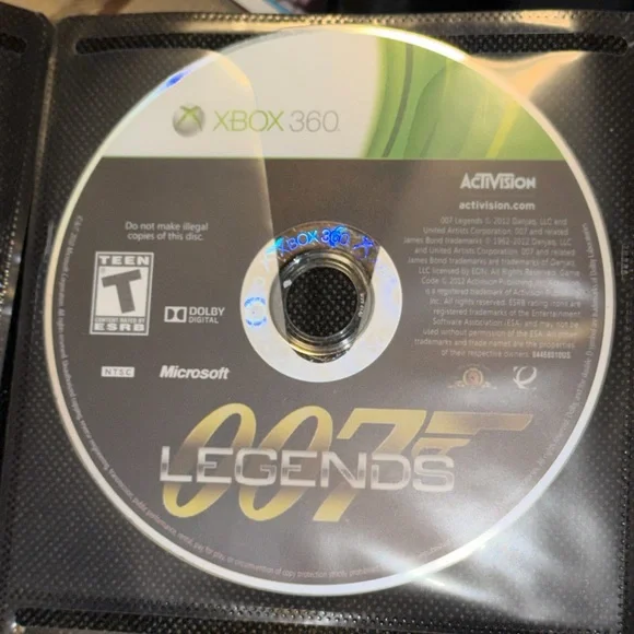 Microsoft Xbox 360 007 Legends Video Game Rated T For Teen Used Pre Owned Works.