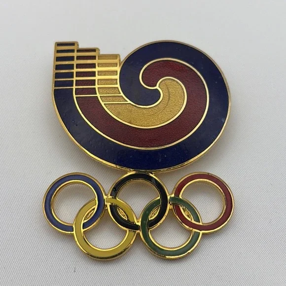 1988 Seoul Summer Olympic Games Logo South Korea Jumbo Lapel‎ Hat Pin