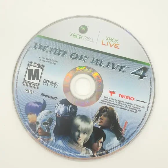 Dead or Alive 4 Xbox 360 Game Disc Only Authentic Tested