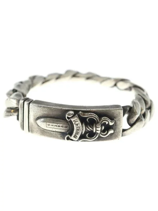 Chrome Hearts Vintage ID Dagger ID Classic Link Bracelet Silver