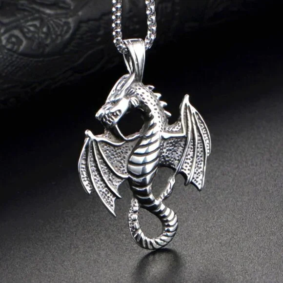 Fashion Flying Dragon Necklace for Men, BL55590014