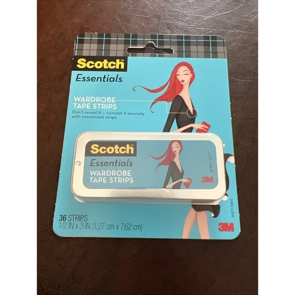 Scotch Essentials Removable Wardrobe Tape Strips- 36 Strips