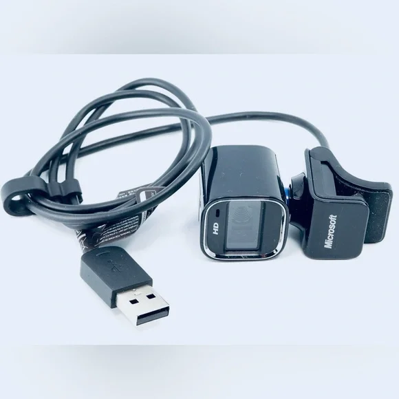 Microsoft LifeCam HD-600 Webcam with USB Connection Connections Great Working