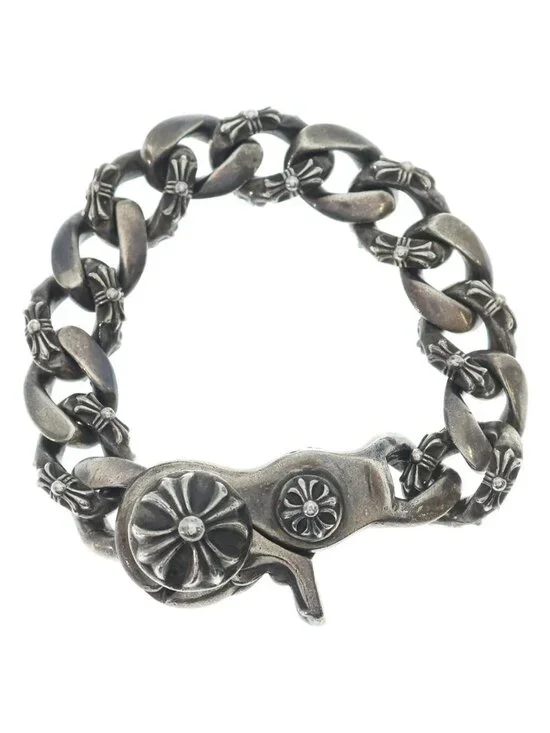 Chrome Hearts Fncy Chn Lnk Fancy Link Clip Bracelet 13 Links Silver