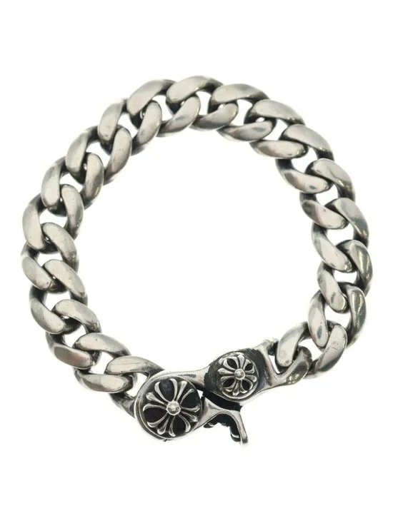 Chrome Hearts Clsc Chn Lnk Sml Classic Link Small Clip Bracelet 18 Links Silver