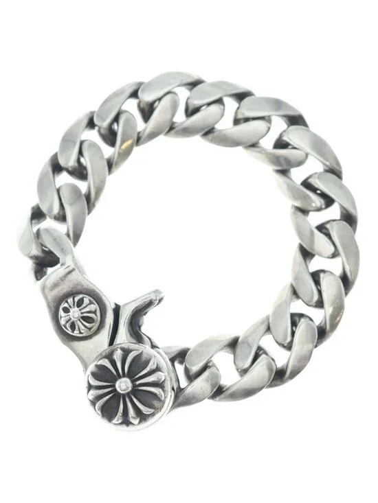 Chrome Hearts Clsc Chn Lnk Classic Link Clip Bracelet 13 Links Silver
