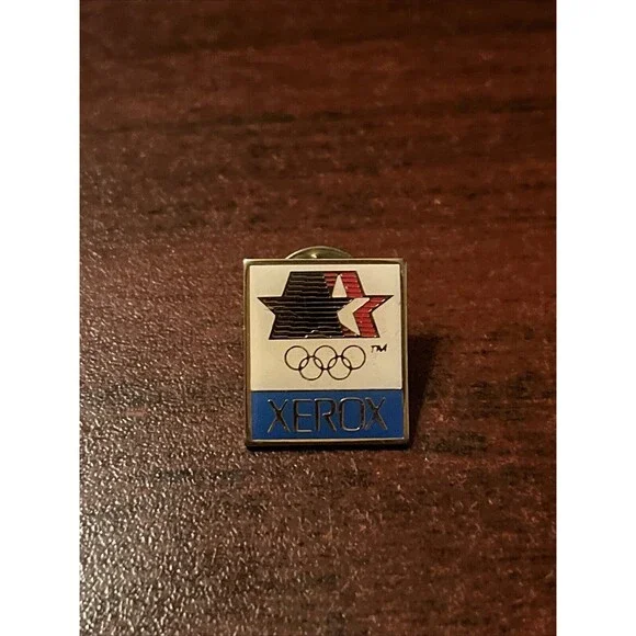 1984 Los Angeles Olympics Xerox Machines‎ Team USA Lapel Hat Pin