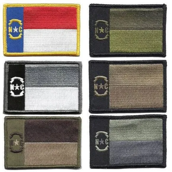 BuckUp Tactical Morale Patch Hook North Carolina Raleigh State Patches 3x2
