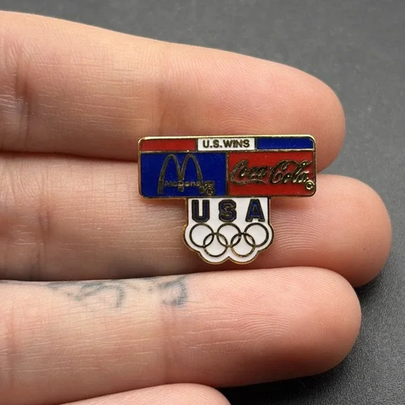 Olympics Team‎ USA McDonald's Coca-Cola Coke U.S. Wins Lapel Hat Pin
